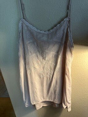 Knox Rose Pale Pink Embroidered Lace-Trim Top